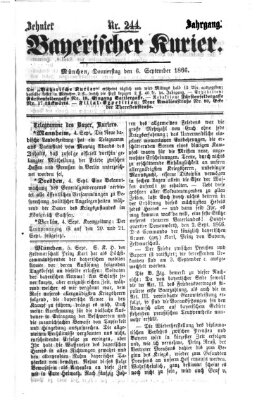 Bayerischer Kurier Donnerstag 6. September 1866