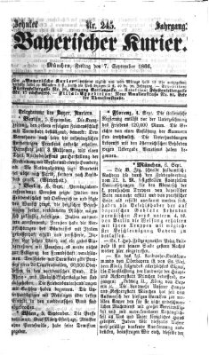 Bayerischer Kurier Freitag 7. September 1866