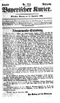 Bayerischer Kurier Sonntag 16. September 1866