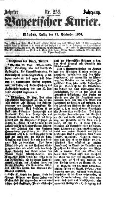 Bayerischer Kurier Freitag 21. September 1866