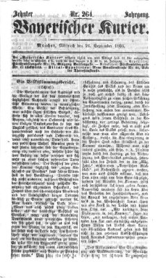 Bayerischer Kurier Mittwoch 26. September 1866