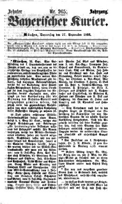 Bayerischer Kurier Donnerstag 27. September 1866