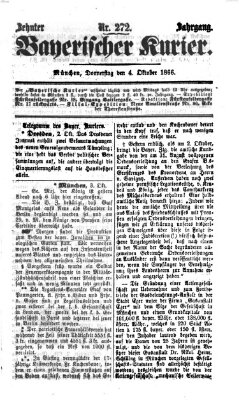 Bayerischer Kurier Donnerstag 4. Oktober 1866