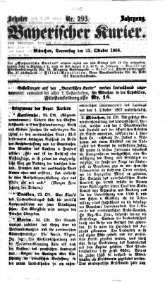 Bayerischer Kurier Donnerstag 25. Oktober 1866