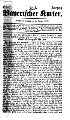 Bayerischer Kurier Freitag 4. Januar 1867