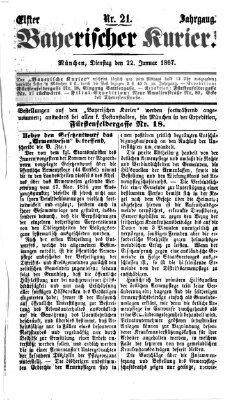 Bayerischer Kurier Dienstag 22. Januar 1867