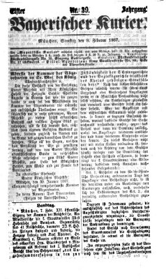 Bayerischer Kurier Samstag 9. Februar 1867