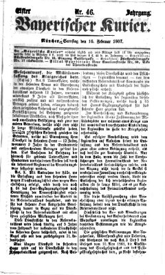 Bayerischer Kurier Samstag 16. Februar 1867