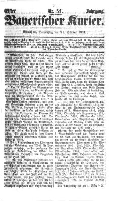 Bayerischer Kurier Donnerstag 21. Februar 1867