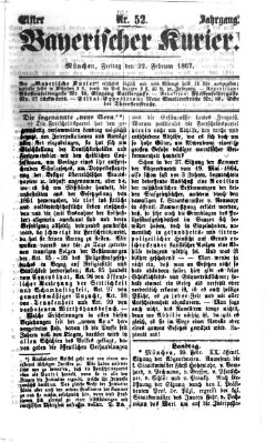 Bayerischer Kurier Freitag 22. Februar 1867