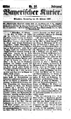 Bayerischer Kurier Donnerstag 28. Februar 1867