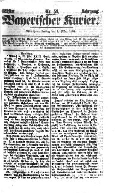 Bayerischer Kurier Freitag 1. März 1867