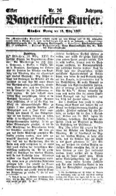 Bayerischer Kurier Montag 18. März 1867