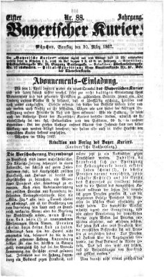 Bayerischer Kurier Samstag 30. März 1867