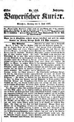 Bayerischer Kurier Sonntag 9. Juni 1867