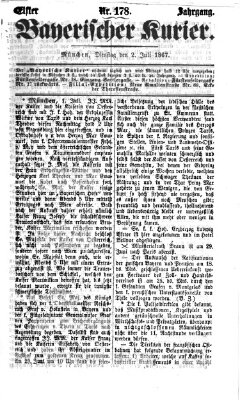 Bayerischer Kurier Dienstag 2. Juli 1867