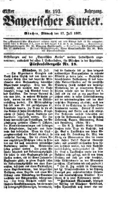 Bayerischer Kurier Mittwoch 17. Juli 1867