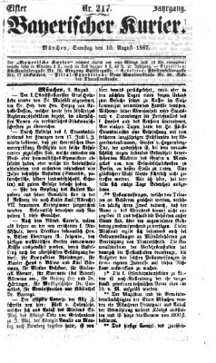 Bayerischer Kurier Samstag 10. August 1867