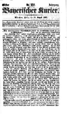 Bayerischer Kurier Freitag 30. August 1867