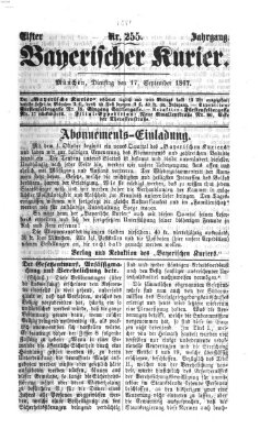 Bayerischer Kurier Dienstag 17. September 1867