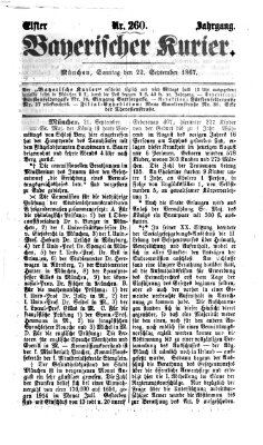 Bayerischer Kurier Sonntag 22. September 1867