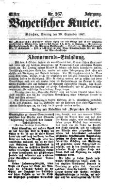 Bayerischer Kurier Sonntag 29. September 1867