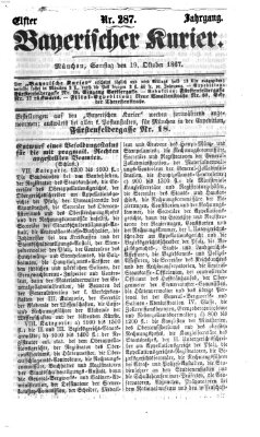 Bayerischer Kurier Samstag 19. Oktober 1867