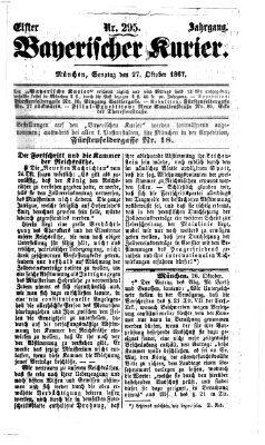 Bayerischer Kurier Sonntag 27. Oktober 1867