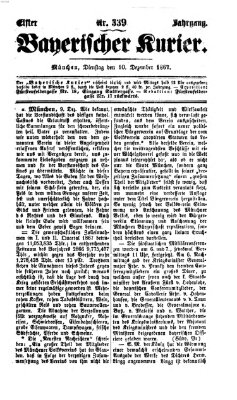 Bayerischer Kurier Dienstag 10. Dezember 1867