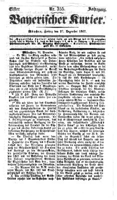 Bayerischer Kurier Freitag 27. Dezember 1867