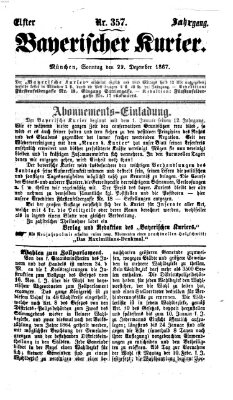 Bayerischer Kurier Sonntag 29. Dezember 1867