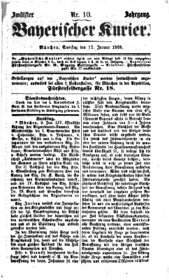 Bayerischer Kurier Samstag 11. Januar 1868