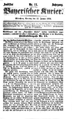 Bayerischer Kurier Sonntag 12. Januar 1868