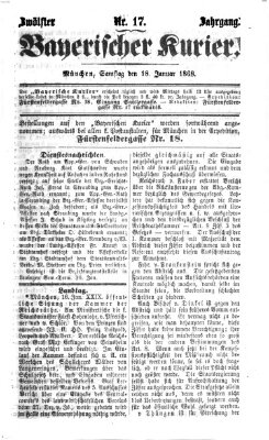 Bayerischer Kurier Samstag 18. Januar 1868