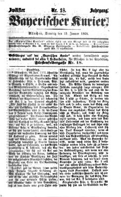 Bayerischer Kurier Sonntag 19. Januar 1868