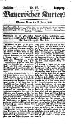 Bayerischer Kurier Montag 20. Januar 1868