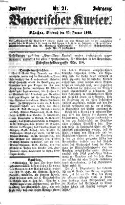 Bayerischer Kurier Mittwoch 22. Januar 1868