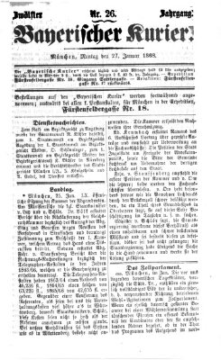 Bayerischer Kurier Montag 27. Januar 1868