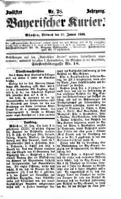 Bayerischer Kurier Mittwoch 29. Januar 1868