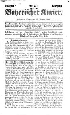 Bayerischer Kurier Freitag 31. Januar 1868