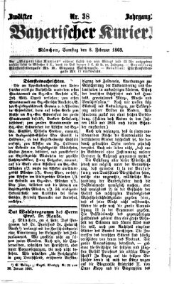 Bayerischer Kurier Samstag 8. Februar 1868