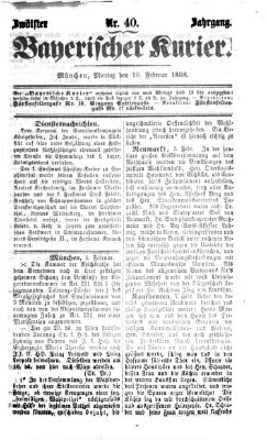 Bayerischer Kurier Montag 10. Februar 1868