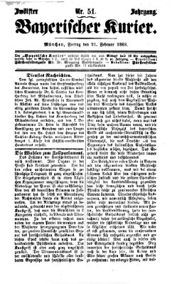 Bayerischer Kurier Freitag 21. Februar 1868