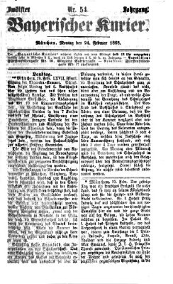 Bayerischer Kurier Montag 24. Februar 1868