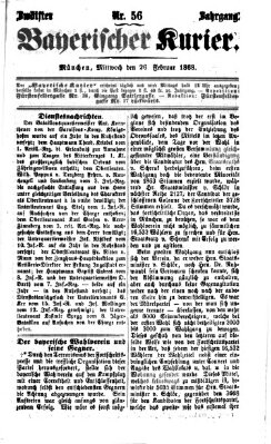 Bayerischer Kurier Mittwoch 26. Februar 1868