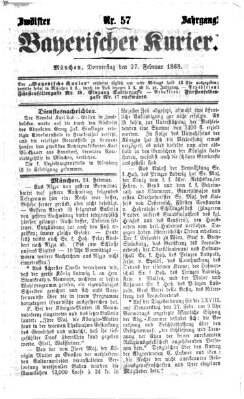 Bayerischer Kurier Donnerstag 27. Februar 1868