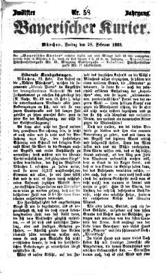 Bayerischer Kurier Freitag 28. Februar 1868