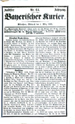 Bayerischer Kurier Mittwoch 4. März 1868