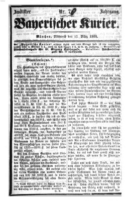 Bayerischer Kurier Mittwoch 11. März 1868