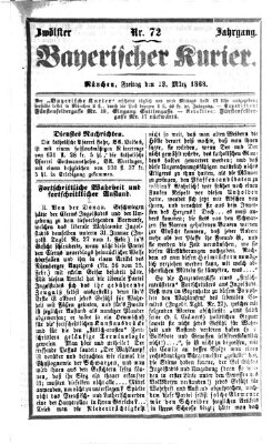 Bayerischer Kurier Freitag 13. März 1868